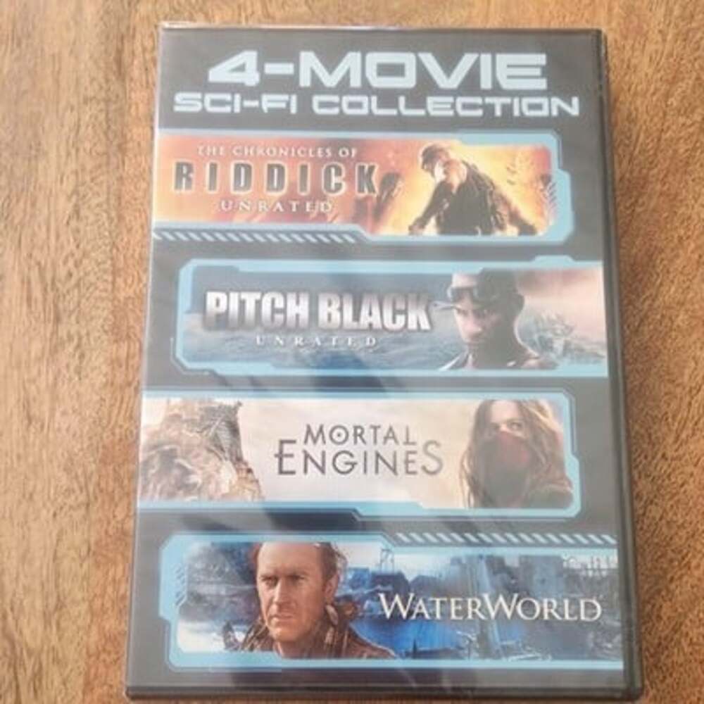 4-Movie Sci-Fi DVD Chronicles of Riddick Pitch Black Mortal Engines Waterworld